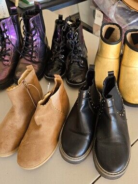 Size 3 Big Kids Bundle Lot of 5 pairs of boots